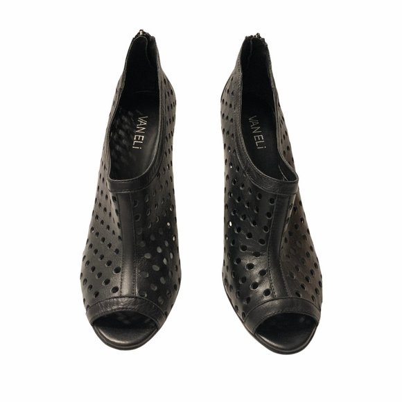 VanEli Perforated Leather Peep Toe Pump 9.5 - Picture 2 of 7